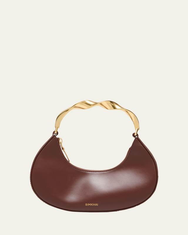 Nixi Twist Leather Top-Handle Bag
